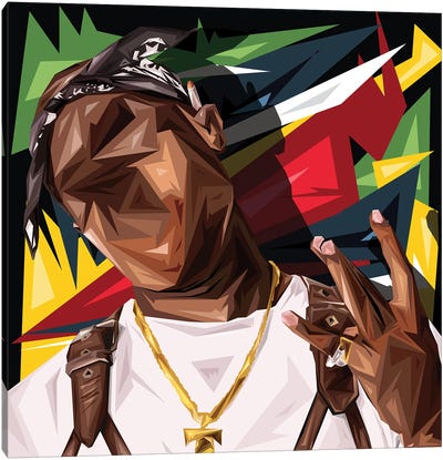 Westside Canvas Art Print - Tupac Shakur
