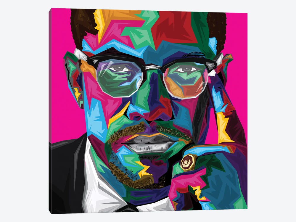 Malcolm X by Graph Atik 1-piece Canvas Artwork