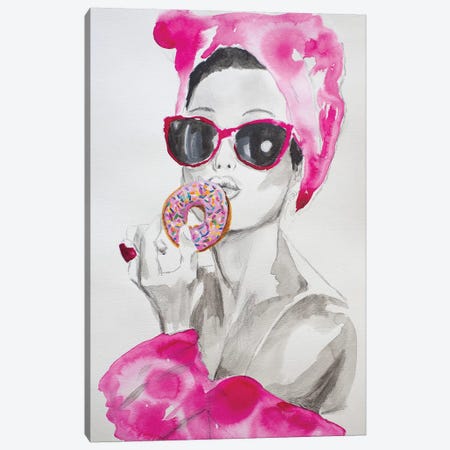 Pink Temptations  Canvas Print #GAM25} by Tara Gamel Canvas Artwork