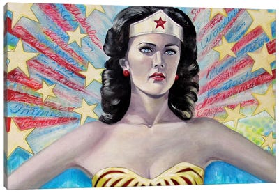 Wonder Words Canvas Art Print - Wonder Woman