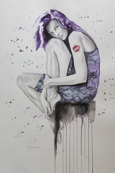 Mom Tattoo Purple by Tara Gamel canvas print