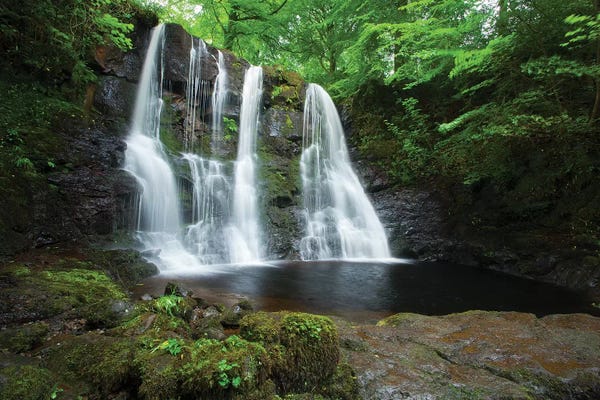Cliffs: Ess-Na-Crub Waterfall, Glenariff Forest Park, County Antrim, Northern Ireland by Gareth McCormack