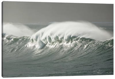 Atlantic Storm Waves Breaking Near Ballycastle, County Mayo, Ireland Canvas Art Print - Wave Art