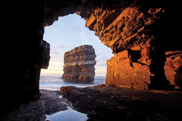 Ireland: Dun Briste From Downpatrick Head Sea Cave I, County Mayo, Ireland by Gareth McCormack