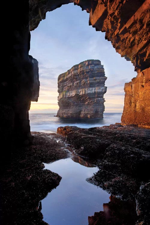 Dun Briste From Downpatrick Head Sea Cave II, County Mayo, Ireland by Gareth McCormack wall art