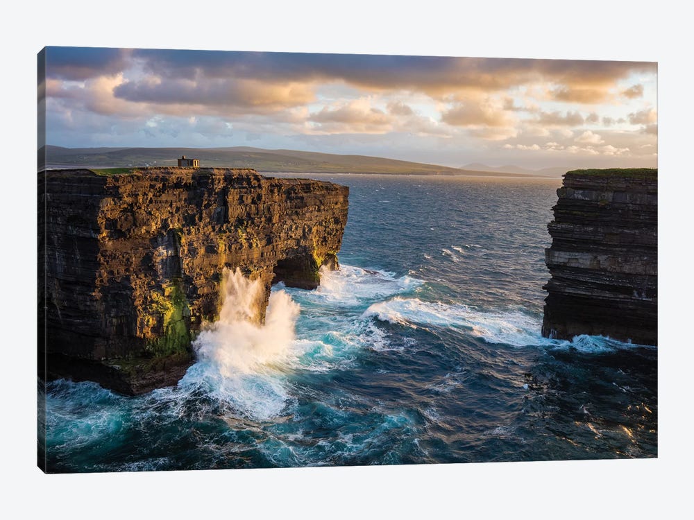 Evening At Dun Briste, Downpatrick Head, County Mayo, Ireland by Gareth McCormack 1-piece Canvas Print