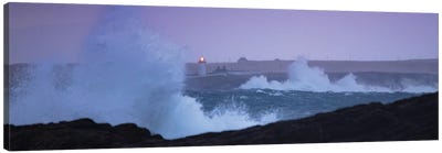 Evening Storm At Ballyglass Lighthouse, Broadhaven Bay, County Mayo, Ireland Canvas Art Print - Gareth McCormack