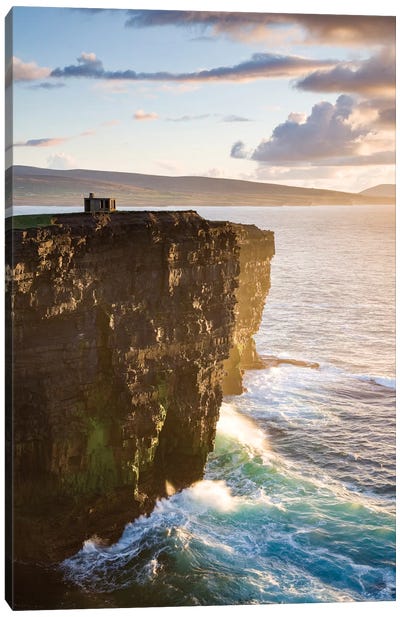 Coastal Landscape, Downpatrick Head, County Mayo, Connacht Province, Republic Of Ireland Canvas Art Print - Wonders of the World