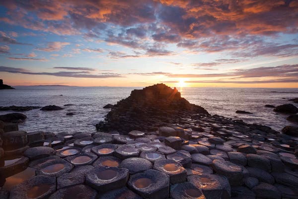 Giant's Causeway: Mid-Summer Sunset I, Giant's Causeway, Co Antrim, Northern Ireland by Gareth McCormack