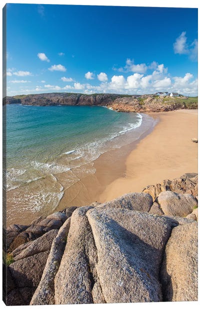 Sandy Cove In Traderg Bay I, Cruit Island, The Rosses, County Donegal, Ireland Canvas Art Print