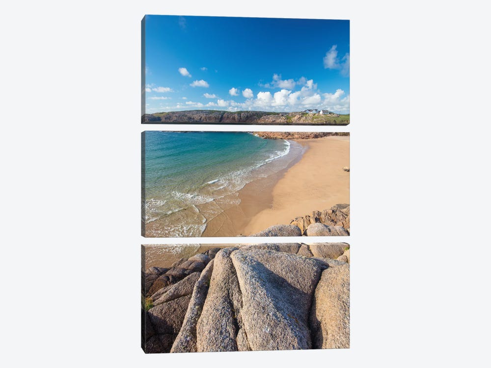Sandy Cove In Traderg Bay I, Cruit Island, The Rosses, County Donegal, Ireland by Gareth McCormack 3-piece Canvas Art