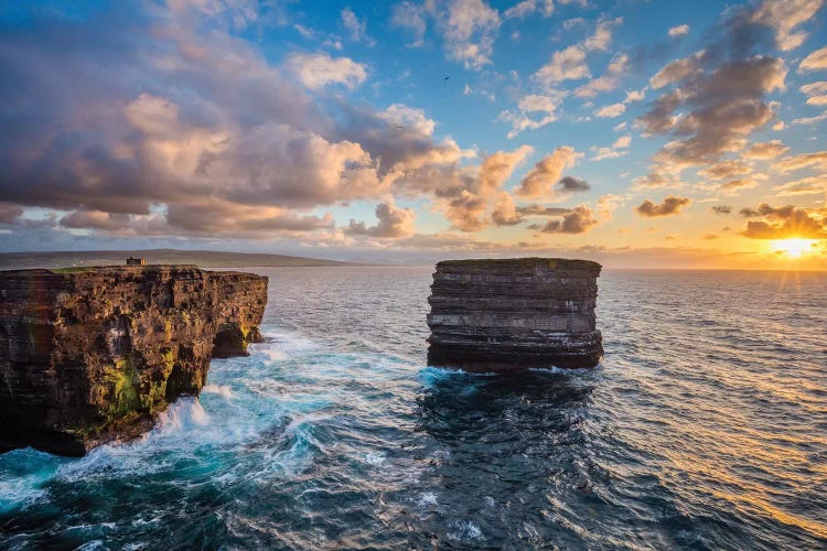 Sunset At Dun Briste, Downpatrick Head, County Mayo, Ireland