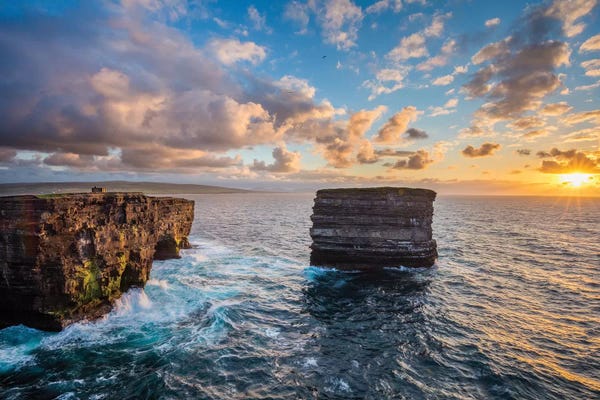 Ancient Wonders: Sunset At Dun Briste, Downpatrick Head, County Mayo, Ireland by Gareth McCormack