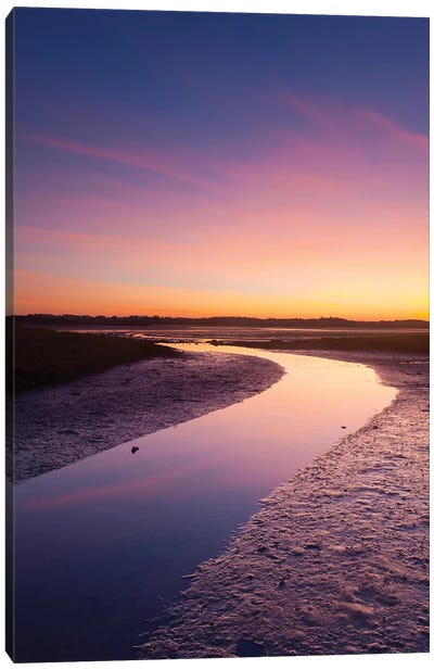 Sunset Over The River Moy Tidal Flats I, County Sligo, Ireland Canvas Art Print - Gareth McCormack