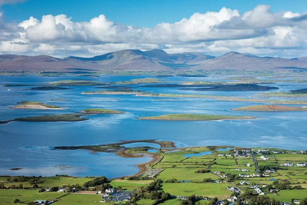 View Across Clew Bay From The Summit Of Croagh Patrick, County Mayo, Ireland