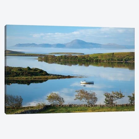 View Across Clew Bay To Croagh Patrick I, County Mayo, Ireland Canvas Print #GAR196} by Gareth McCormack Canvas Wall Art
