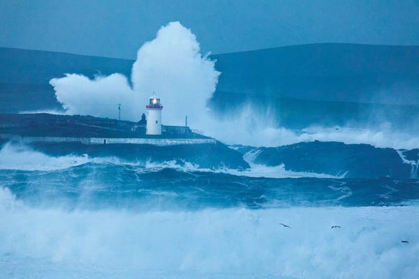 Lighthouses: Crashing Waves I, Broadhaven Bay, County Mayo, Connact Province, Republic Of Ireland by Gareth McCormack