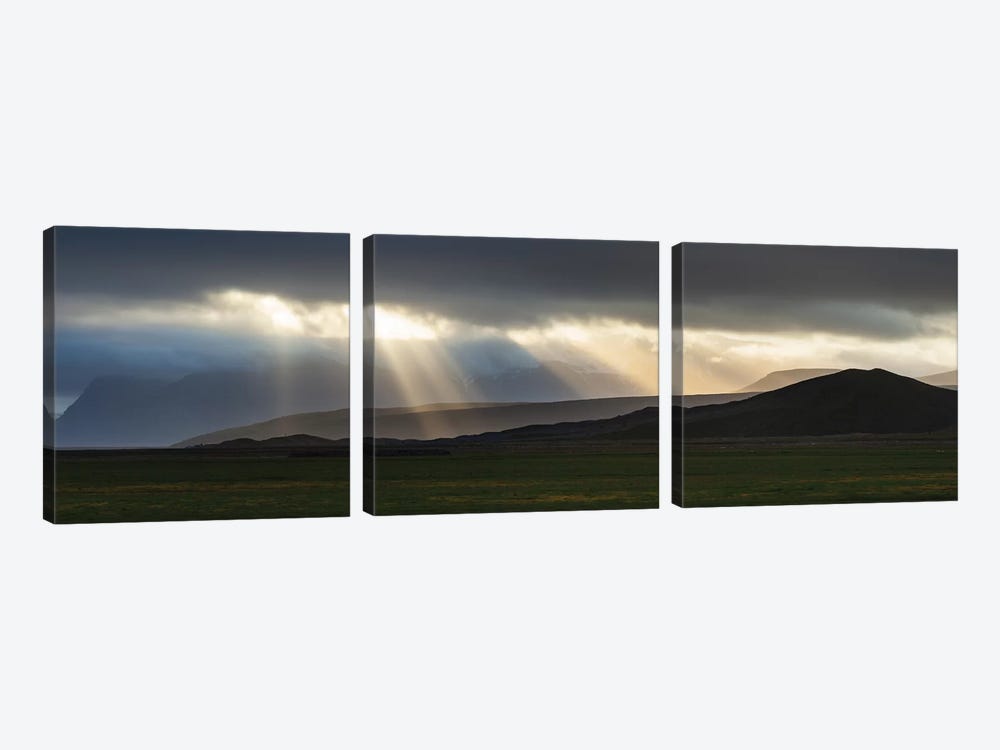 Iceland Highlands, Light Burst by Gareth McCormack 3-piece Canvas Art