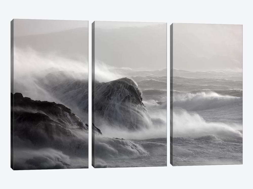 Crashing Waves I, County Mayo, Connacht Province, Republic Of Ireland by Gareth McCormack 3-piece Canvas Print
