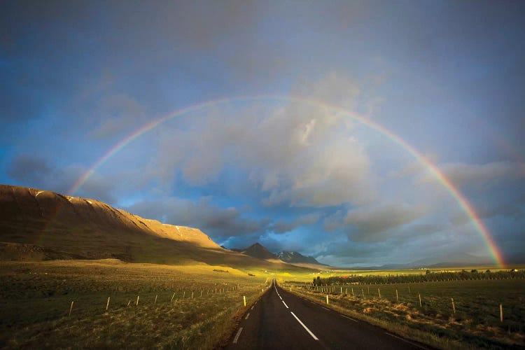 Road And Rainbow, Iceland