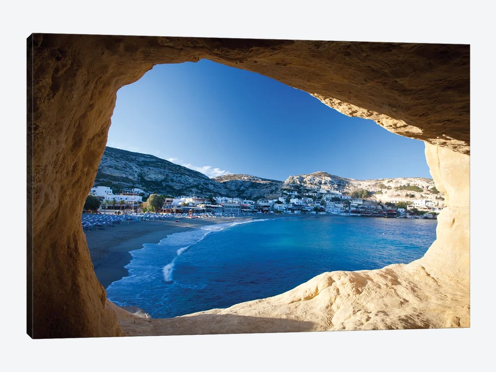 Matala from the Caves by Gareth McCormack 1-piece Canvas Art