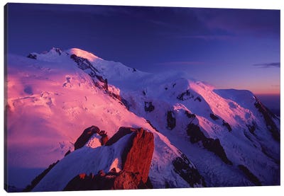 Mont Blanc Alpenglow Canvas Art Print - Gareth McCormack