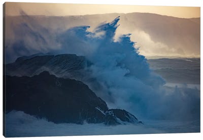Crashing Waves II, County Mayo, Connacht Province, Republic Of Ireland Canvas Art Print - Wave Art