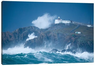Crashing Waves, Eagle Island, Belmullet, County Mayo, Connacht Province, Republic Of Ireland Canvas Art Print - Wave Art