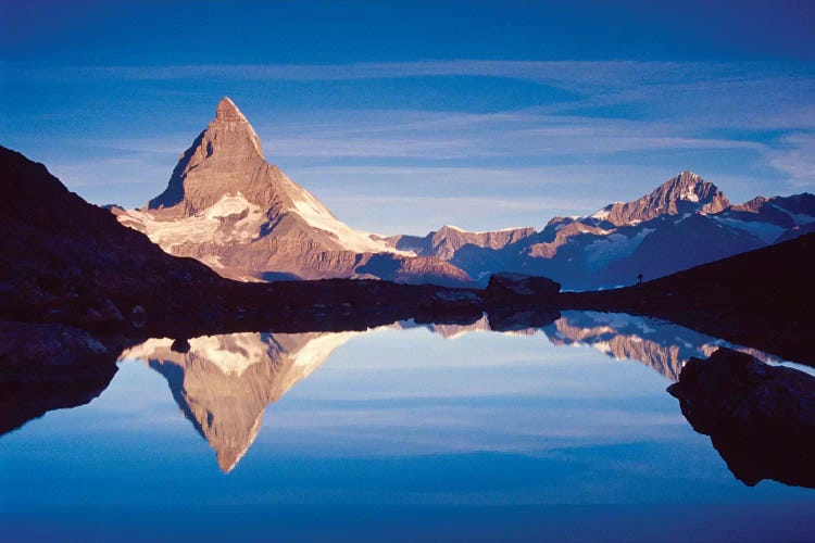 Dawn Reflection Of Matterhorn, Riffelsee, Canton Of Valais, Switzerland