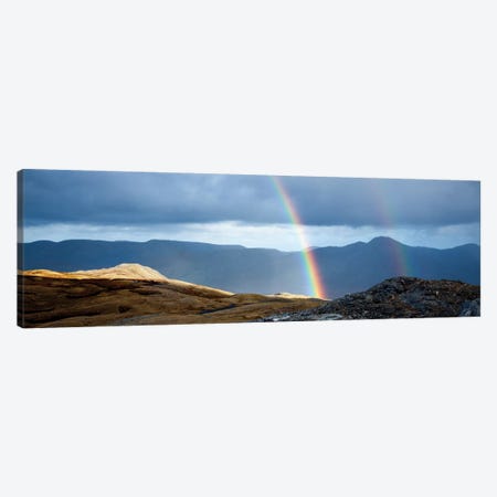 Double Rainbow, Twelve Bens, Connemara, County Galway, Connacht Province, Republic Of Ireland Canvas Print #GAR34} by Gareth McCormack Canvas Artwork