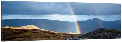 Double Rainbow, Twelve Bens, Connemara, County Galway, Connacht Province, Republic Of Ireland Canvas Art Print - Rainbow Art