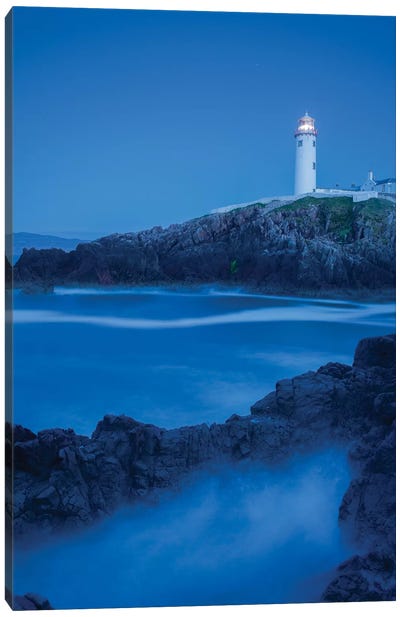 Dusk I, Fanad Head Lighthouse, County Donegal, Ulster Province, Republic Of Ireland Canvas Art Print - Lighthouse Art
