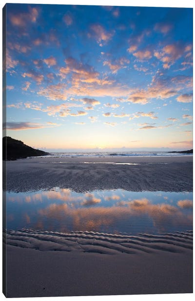 Evening Reflection II, False Bay, Connemara, County Galway, Connacht Province, Republic Of Ireland Canvas Art Print - Sea & Sky