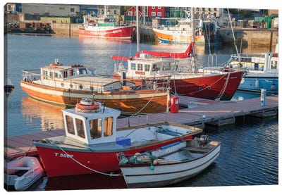 Fishing Boats I, Dingle Harbour, County Kerry, Munster Province, Republic Of Ireland Canvas Art Print - Ireland Art