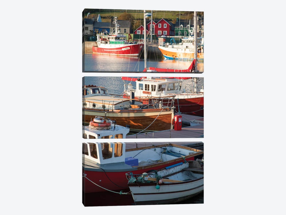 Fishing Boats II, Dingle Harbour, County Kerry, Munster Province, Republic Of Ireland by Gareth McCormack 3-piece Canvas Art Print