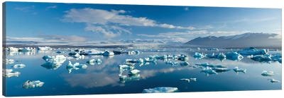 Icebergs I, Jokulsarlon Glacier Lake, Vatnajokull National Park, Sudurland, Iceland Canvas Art Print - Iceland Art