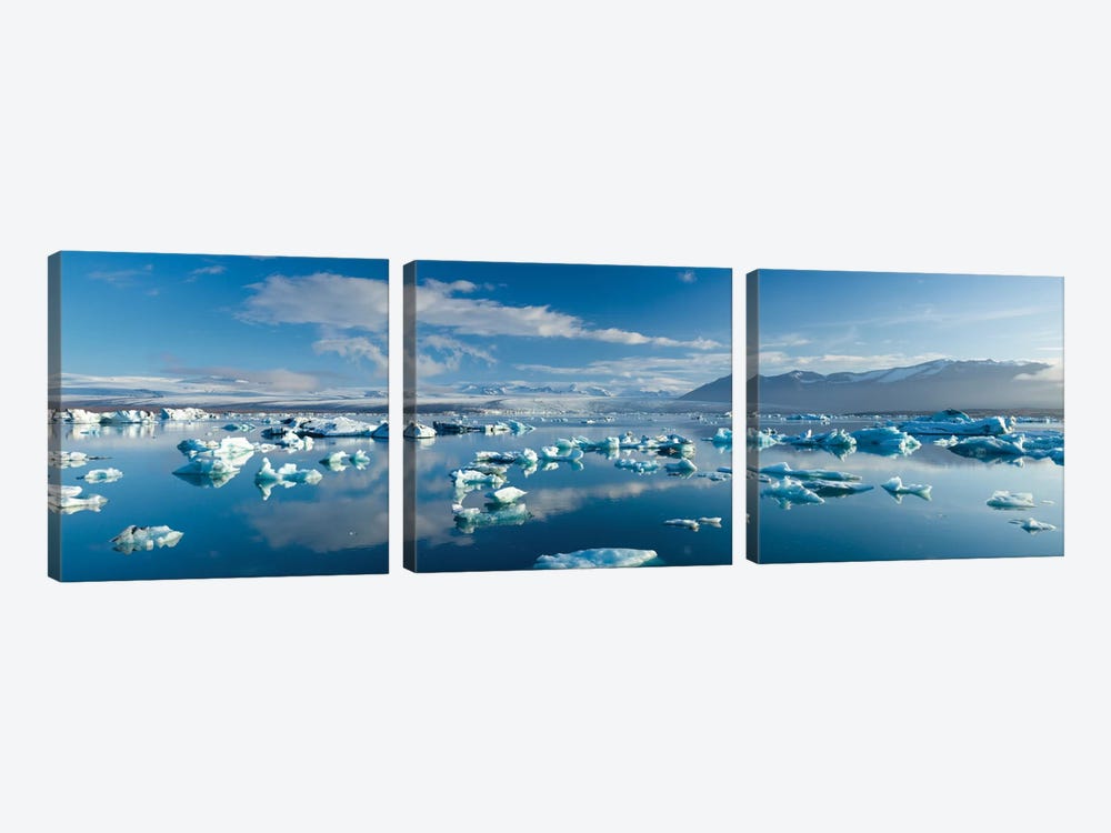 Icebergs I, Jokulsarlon Glacier Lake, Vatnajokull National Park, Sudurland, Iceland by Gareth McCormack 3-piece Canvas Print