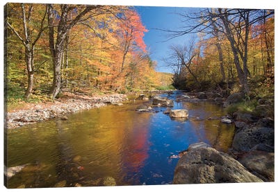 Autumn Landscape, Ellis River, White Mountains, New Hampshire, USA Canvas Art Print