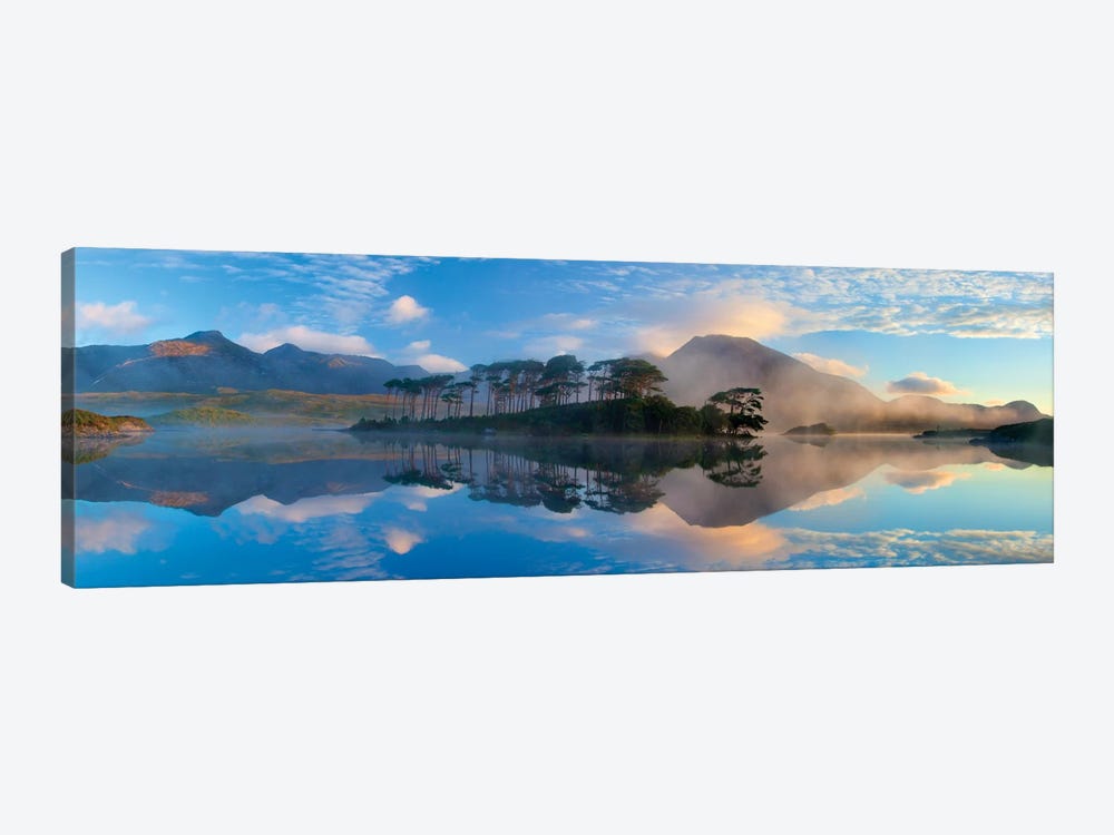 Misty Morning Reflection Of Twelve Bens III, Derryclare Lough, Connemara, County Galway, Connacht Province, Republic Of Ireland by Gareth McCormack 1-piece Canvas Print