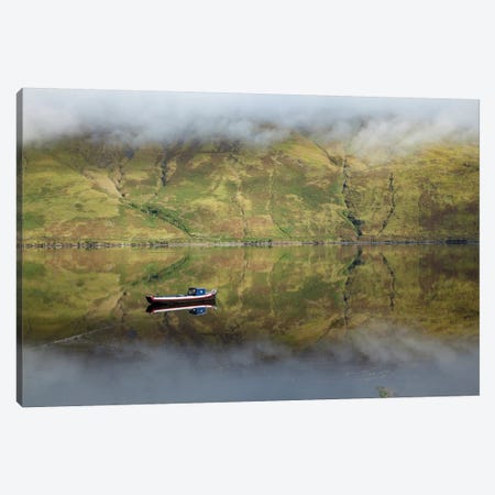 Misty Reflection, Killary Harbour, Connemara, County Mayo, Connacht Province, Republic Of Ireland Canvas Print #GAR60} by Gareth McCormack Canvas Artwork