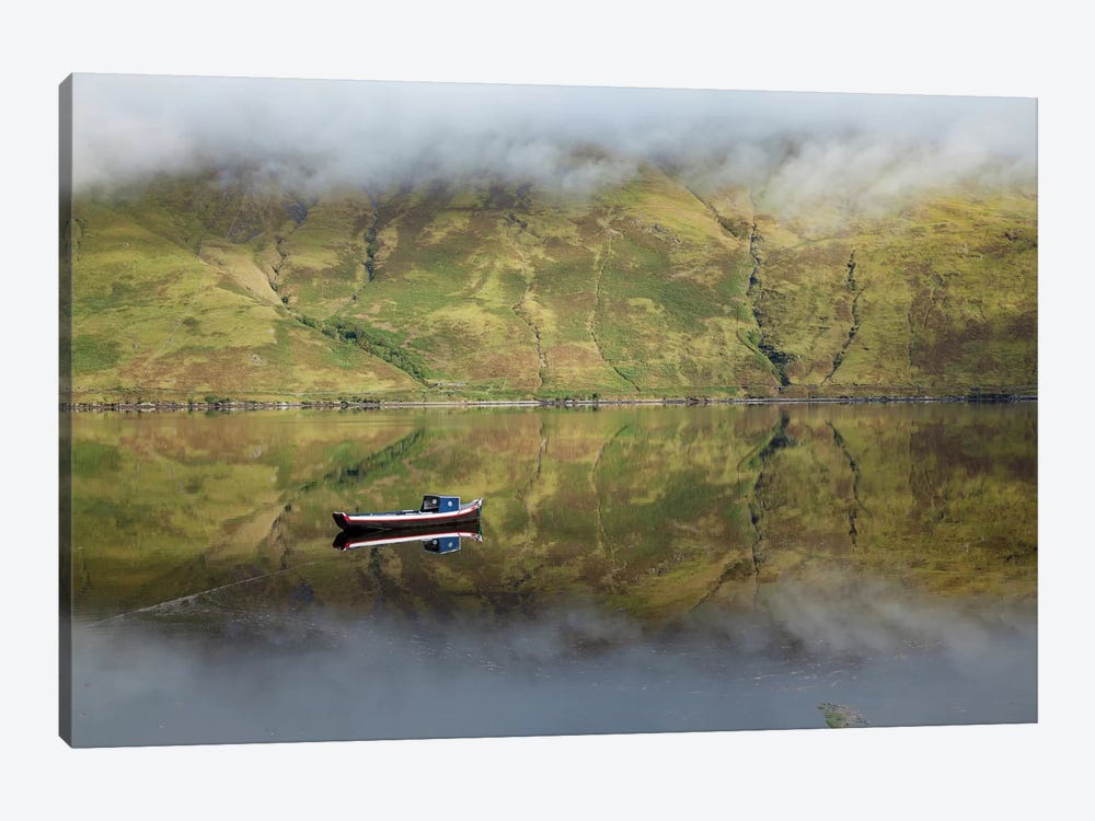 Misty Reflection, Killary Harbour, Connemara, County Mayo, Connacht Province, Republic Of Ireland by Gareth McCormack 1-piece Canvas Print