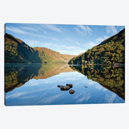 Morning Reflection, Upper Lake, Glendalough, County Wicklow, Leinster Province, Republic Of Ireland Canvas Print #GAR62} by Gareth McCormack Canvas Artwork