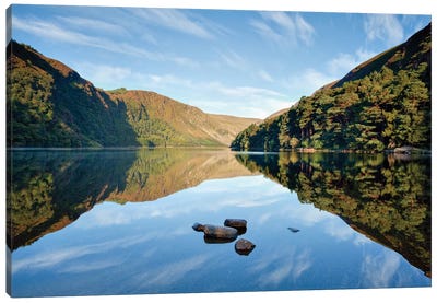 Morning Reflection, Upper Lake, Glendalough, County Wicklow, Leinster Province, Republic Of Ireland Canvas Art Print - Gareth McCormack