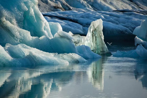 Glaciers & Icebergs: Natural Ice Sculptures, Jokulsarlon Glacier Lake, Vatnajokull National Park, Sudurland, Iceland by Gareth McCormack