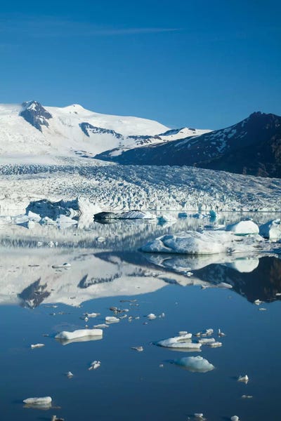 Reflection Of Fjallsjokull II, Fjallsarlon Glacier Lake, Vatnajokull National Park, Sudurland, Iceland by Gareth McCormack multi panel art