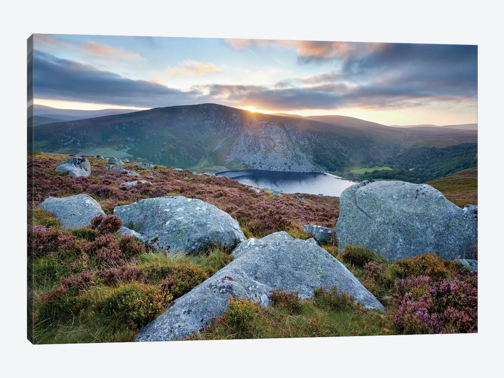 Sunset, Lough Tay, Wicklow Mountains, County Wicklow, Leinster Province, Republic Of Ireland by Gareth McCormack 1-piece Art Print