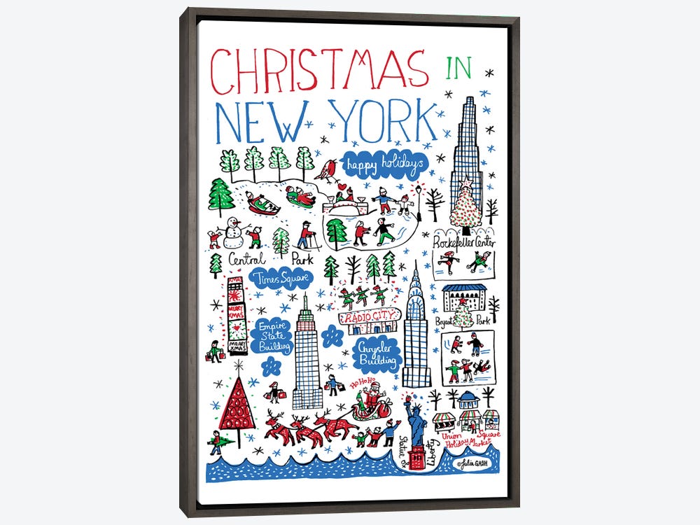 New York Christmas Canvas Gash Print iCanvas | Julia by