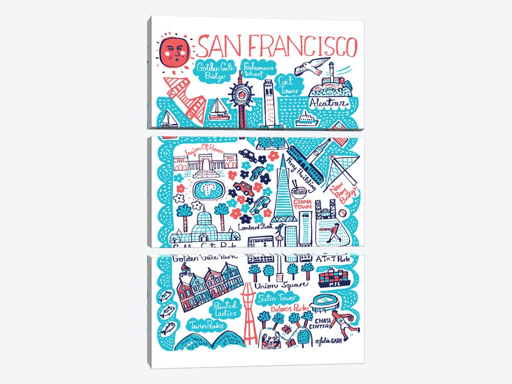 San Francisco by Julia Gash 3-piece Art Print