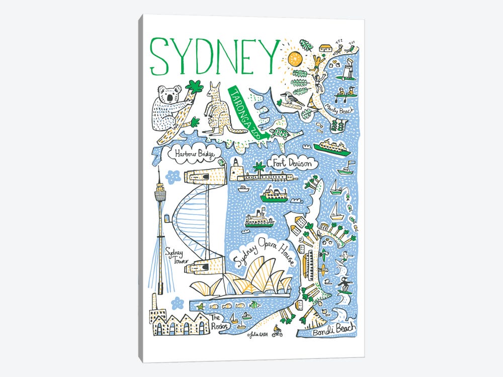 Sydney by Julia Gash 1-piece Canvas Art Print