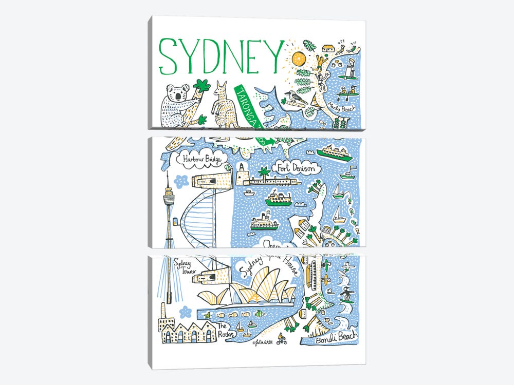 Sydney by Julia Gash 3-piece Art Print